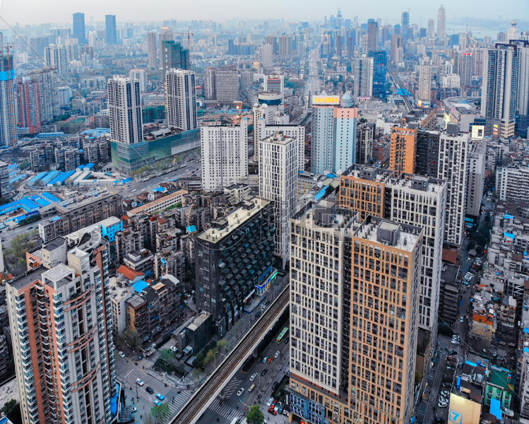 俯瞰城市高楼图片素材免费下载