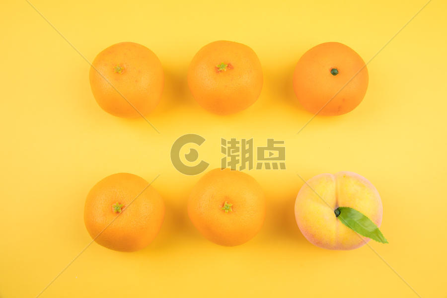 仿真水果橙子桃子图片素材免费下载