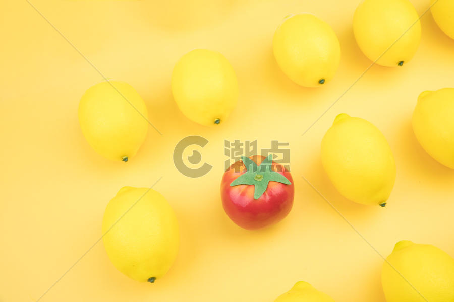 仿真水果柠檬西红柿图片素材免费下载