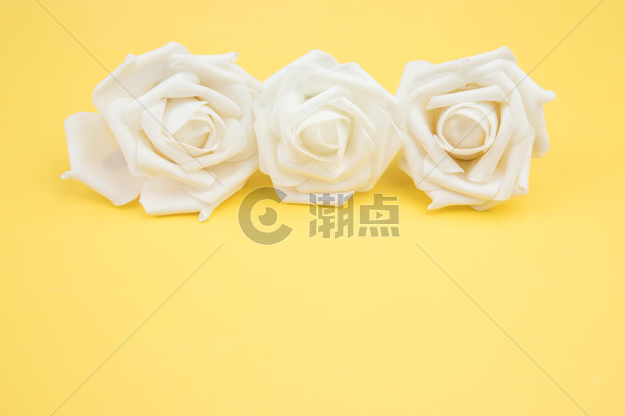 白色仿真玫瑰花图片素材免费下载
