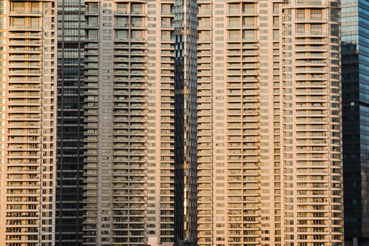 傍晚时上海的建筑特写图片素材免费下载