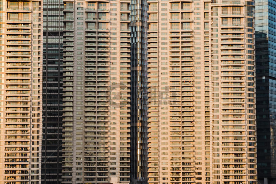 傍晚时上海的建筑特写图片素材免费下载
