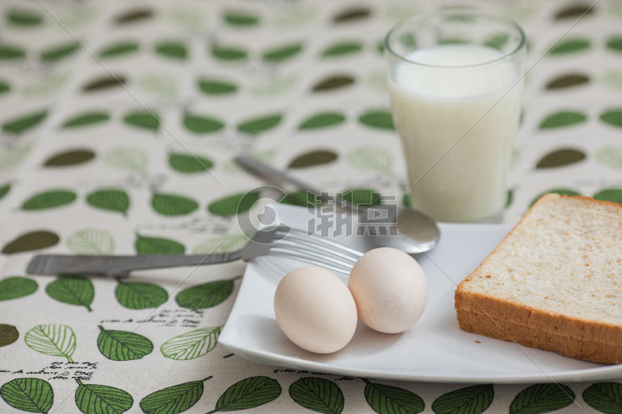 鸡蛋面包牛奶图片素材免费下载