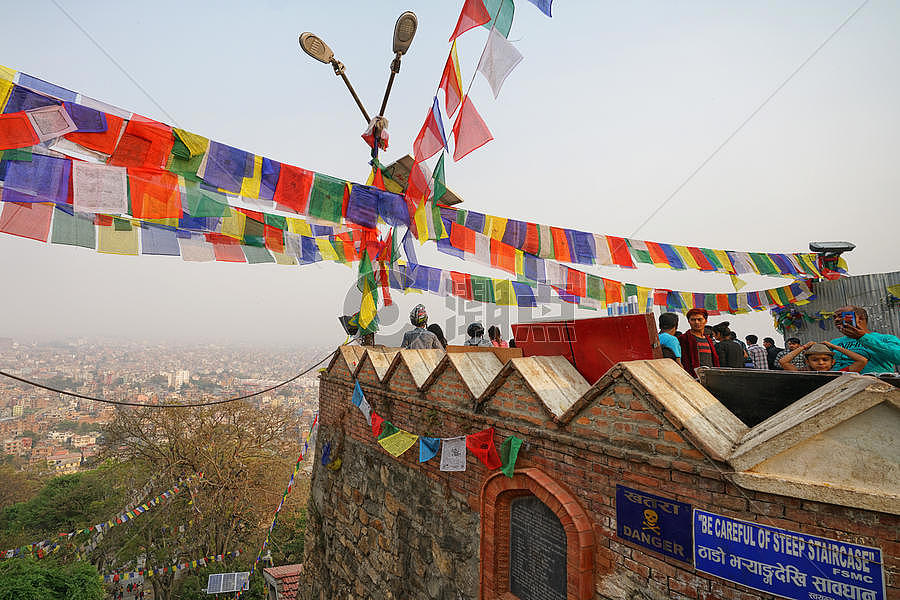 尼泊尔寺庙经幡图片素材免费下载