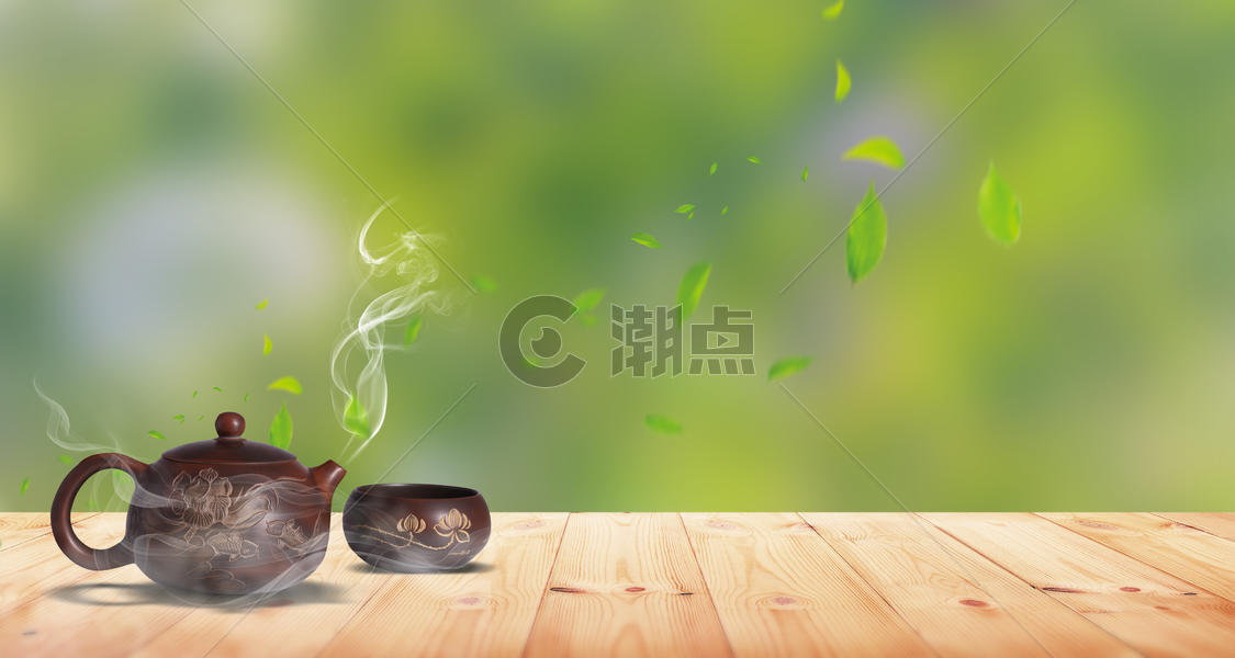 茶叶养生背景图片素材免费下载
