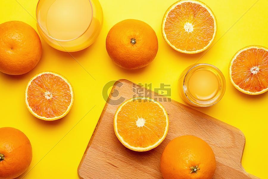新鲜脐橙橙子橙汁维生素C图片素材免费下载