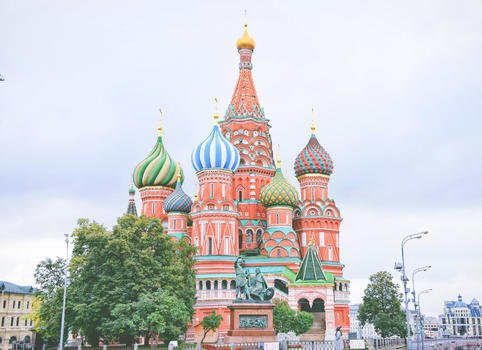 俄罗斯莫斯科圣瓦西里升天教堂图片素材免费下载