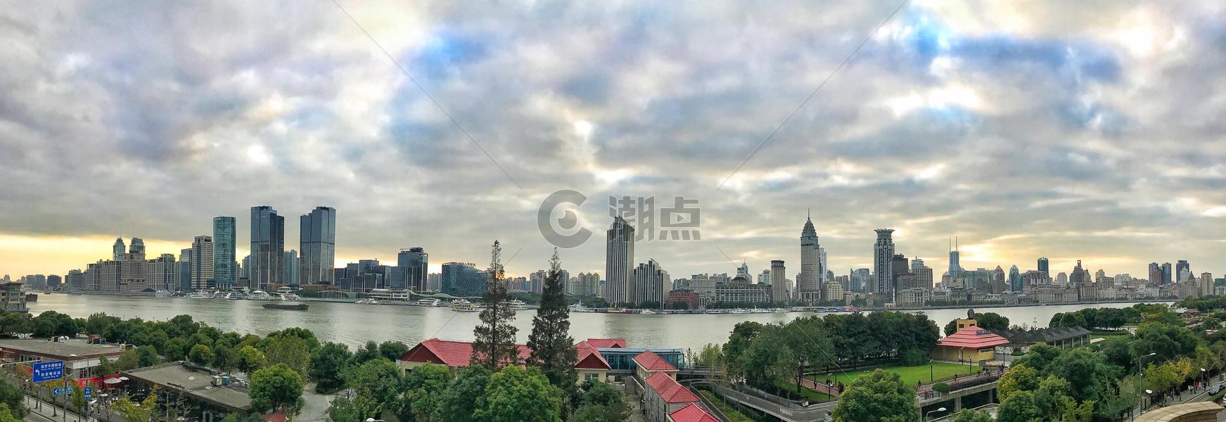 上海浦西江景全景图图片素材免费下载
