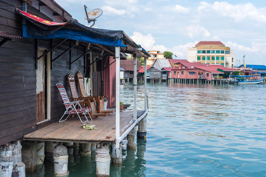 马来西亚槟城姓氏桥海边图片素材免费下载