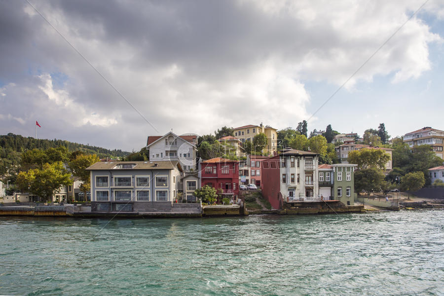 土耳其 伊斯坦布尔博斯普鲁斯海峡风光图片素材免费下载