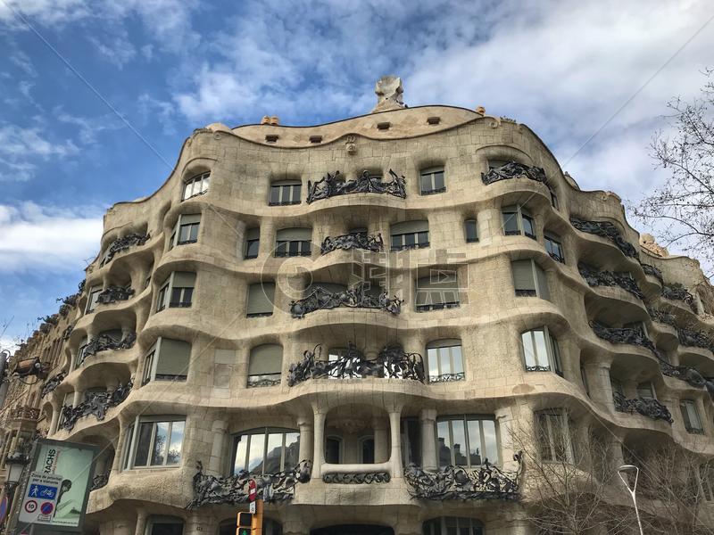 米拉之家西班牙巴塞罗那城市风光图片素材免费下载