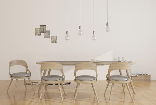 现代简约餐桌餐椅图片素材免费下载