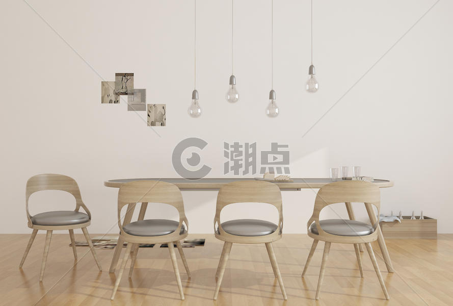 现代简约餐桌餐椅图片素材免费下载