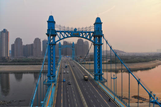 俯瞰武汉古田桥上的车流图片素材免费下载