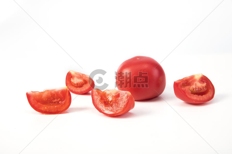 切开的新鲜西红柿图片素材免费下载