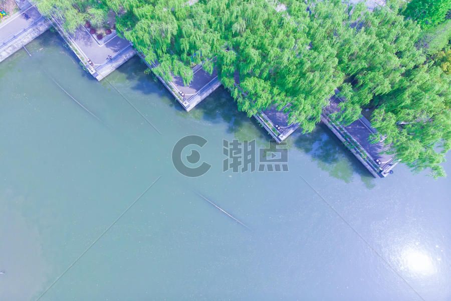 俯瞰武汉西北湖城市绿道图片素材免费下载