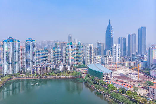 俯瞰武汉汉口城市高楼图片素材免费下载