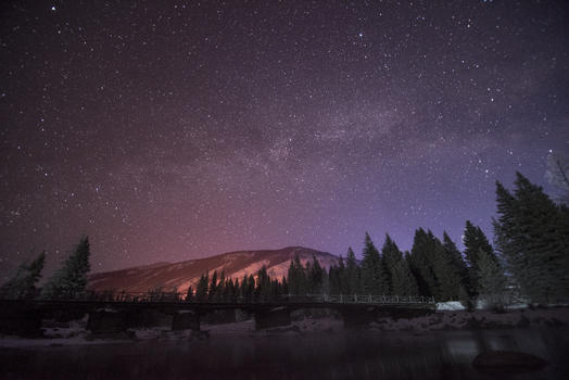新疆喀纳斯银河图片素材免费下载