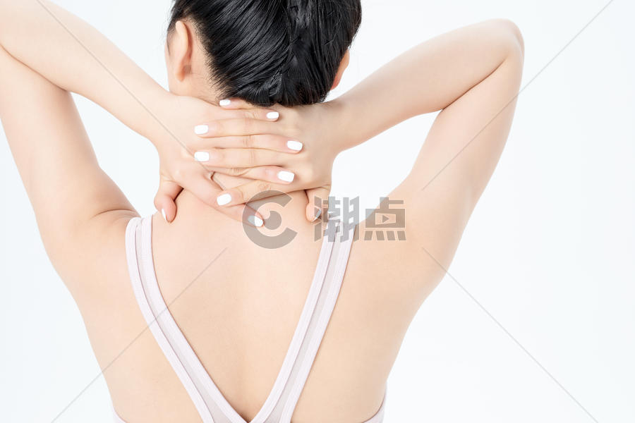 运动健身女性脖子疼图片素材免费下载