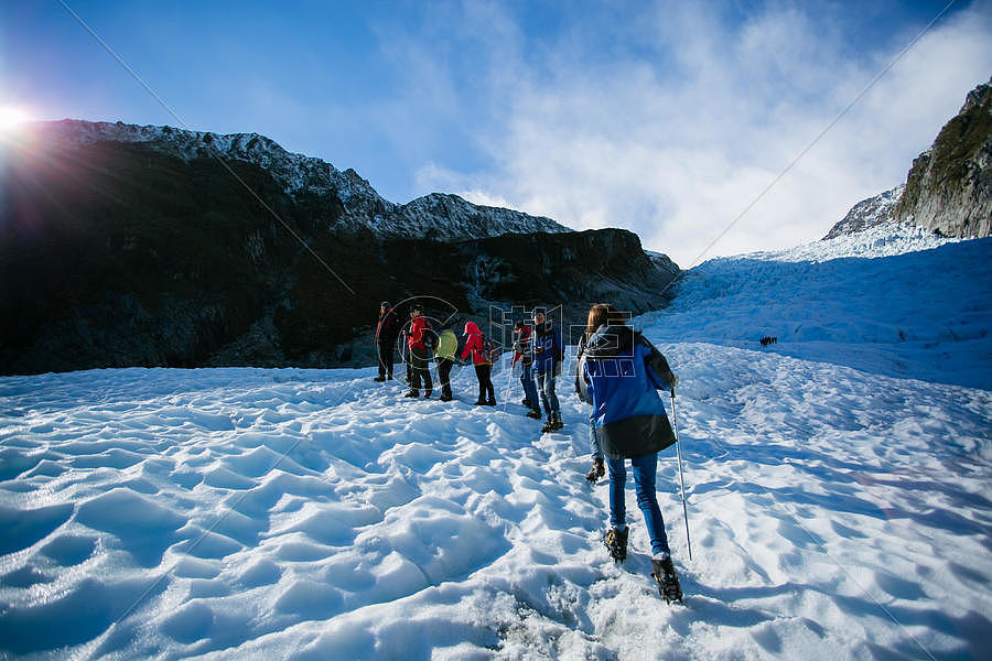 新西兰雪地徒步图片素材免费下载