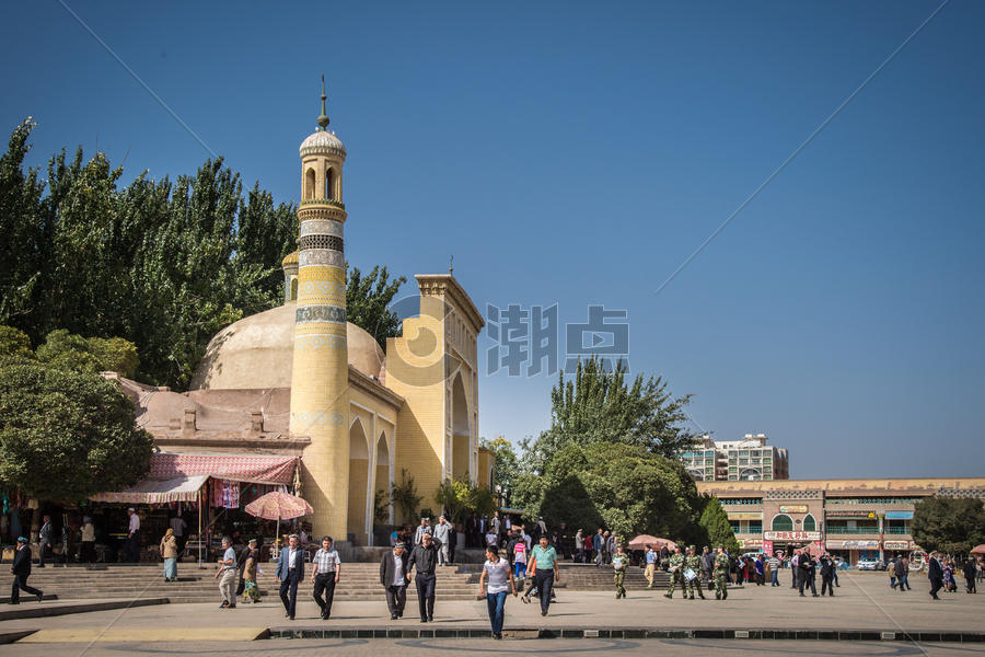 新疆喀什艾提尕尔大清真寺图片素材免费下载