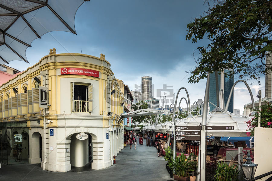新加坡克拉码头主街道图片素材免费下载