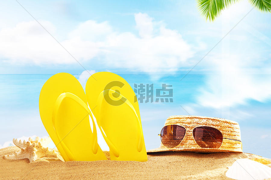阳光沙滩场景图片素材免费下载