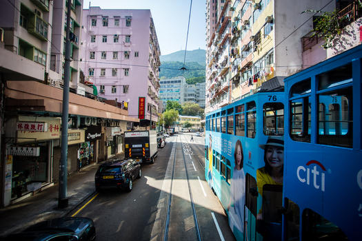 香港有轨电车图片素材免费下载