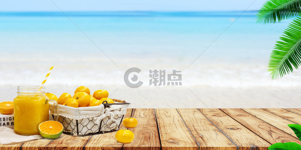 橘子和果汁桌面背景图片素材免费下载