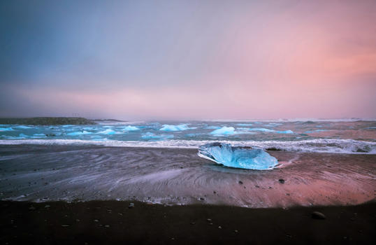 冰岛钻石沙滩冰川图片素材免费下载