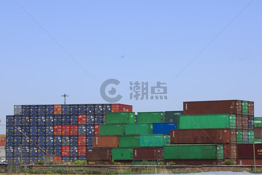 上海港集装箱图片素材免费下载