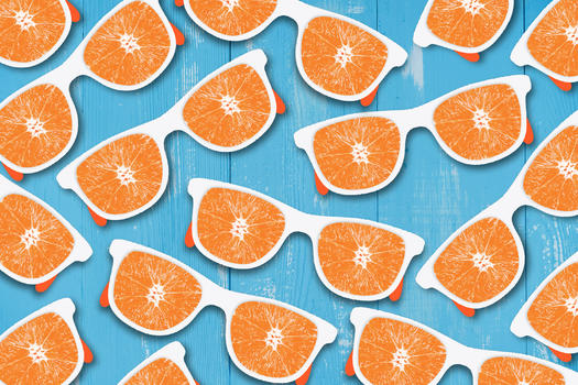 橙子眼镜创意设计图片素材免费下载