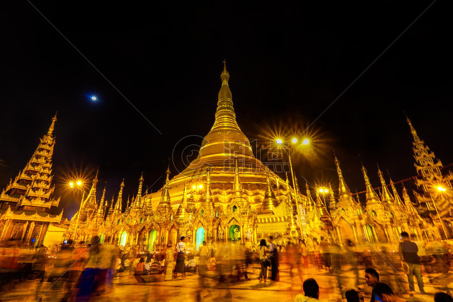缅甸佛教大金塔图片素材免费下载