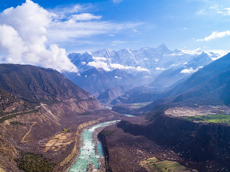 西藏南迦巴瓦风景山川河流图片素材免费下载