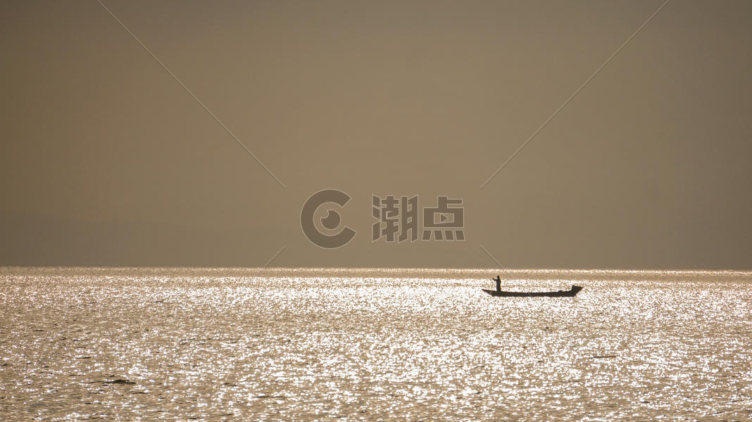 云南大理洱海落日图片素材免费下载
