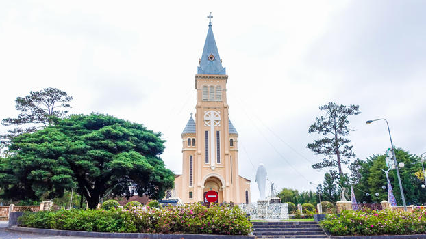 越南大叻大教堂图片素材免费下载