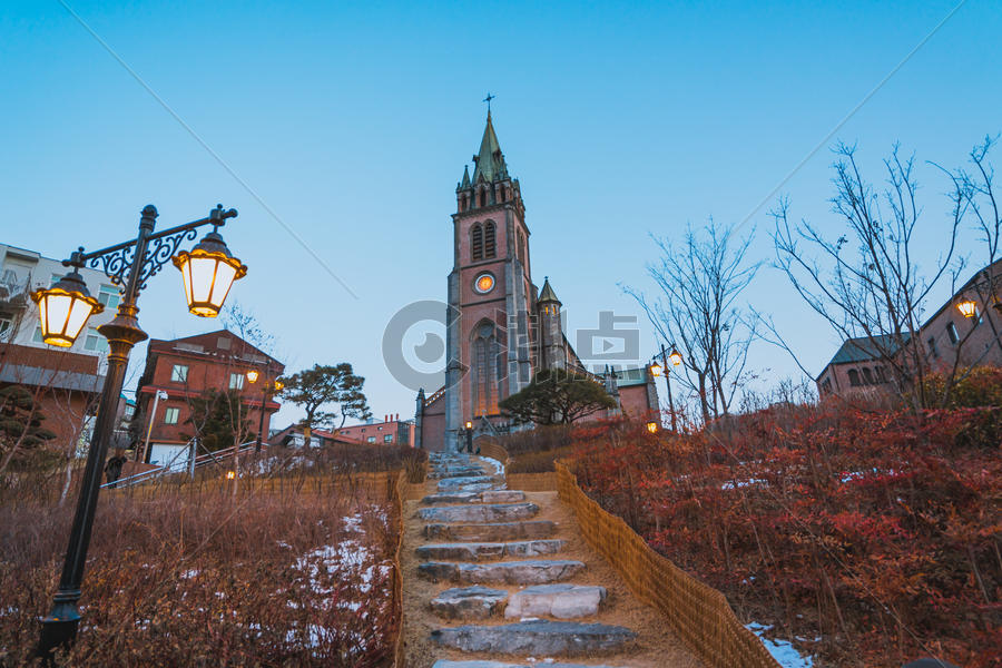 韩国首尔明洞大教堂图片素材免费下载