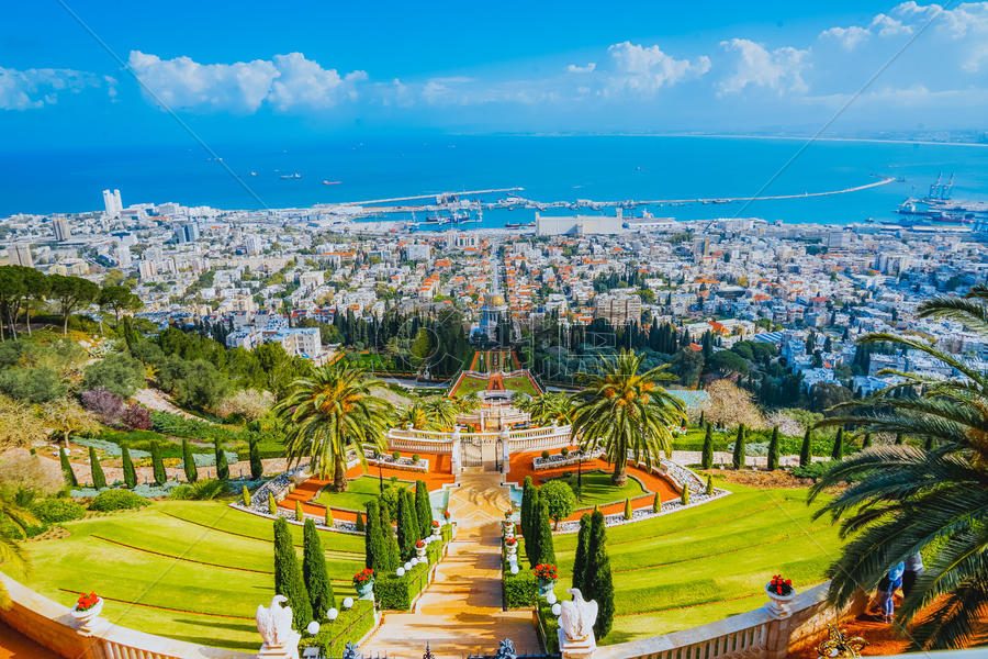 以色列海法空中花园图片素材免费下载