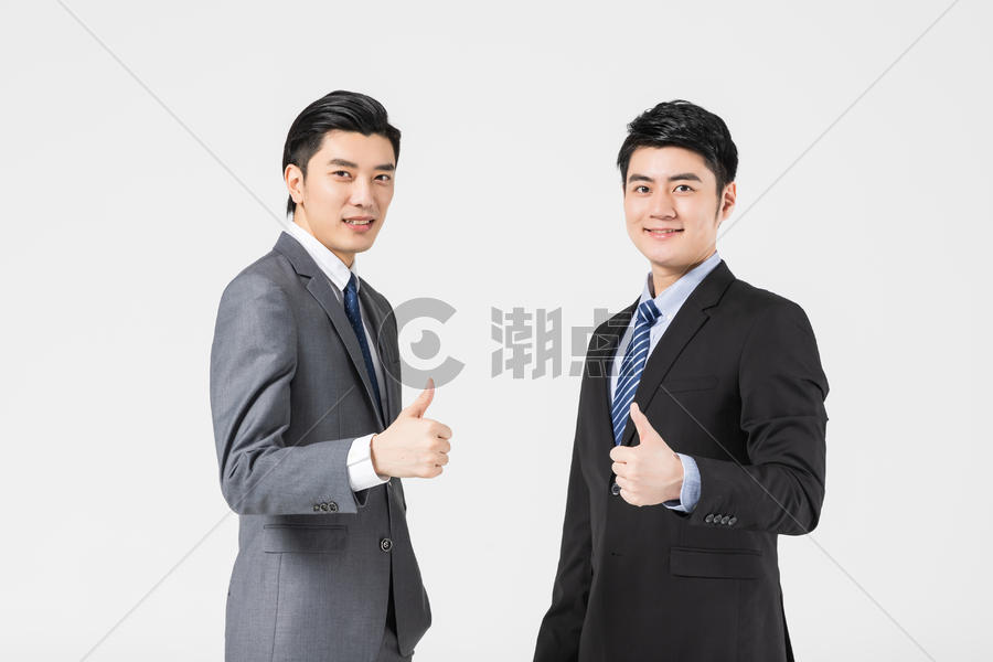 两个商务男性举大拇指图片素材免费下载