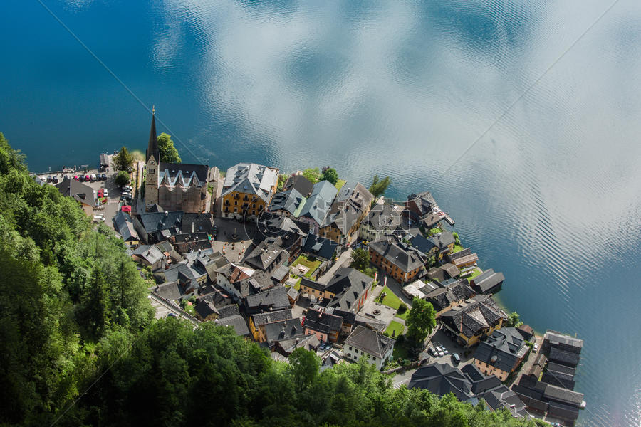 奥地利著名旅游小镇哈尔施塔特风光图片素材免费下载