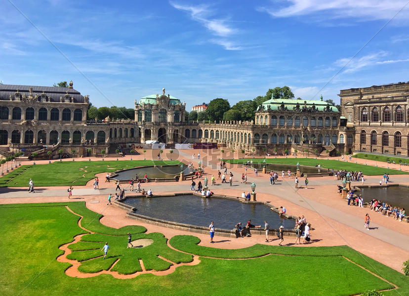 德国著名旅游城市德累斯顿建筑风光图片素材免费下载