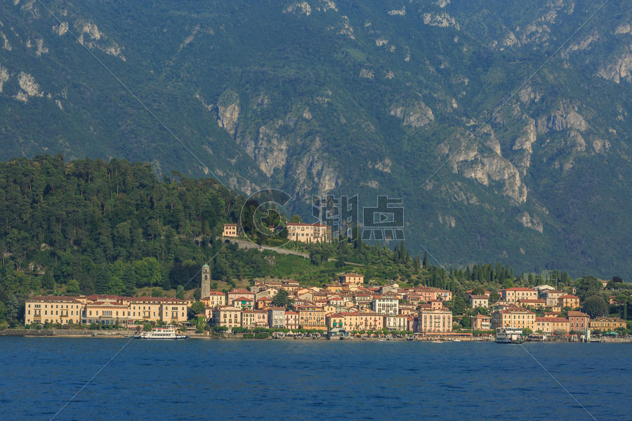 意大利科莫湖边的小镇图片素材免费下载