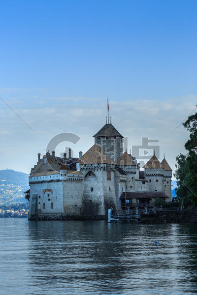 瑞士日内瓦湖畔的西庸城堡图片素材免费下载