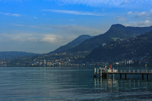瑞士日内瓦湖风光图片素材免费下载