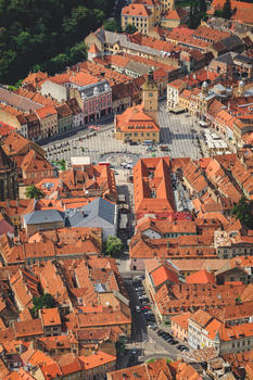 俯瞰欧洲旅游古镇图片素材免费下载