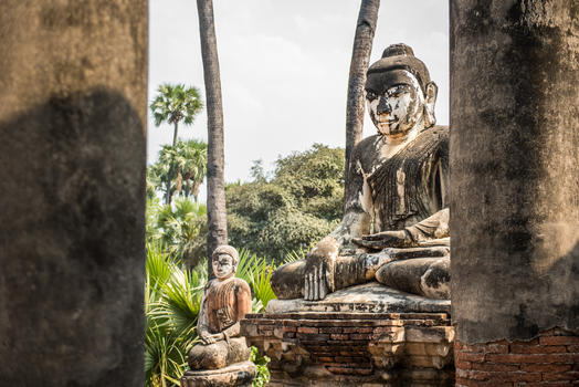 缅甸佛教历史遗迹图片素材免费下载