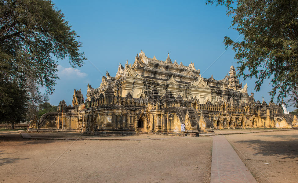 缅甸佛教建筑佛塔图片素材免费下载