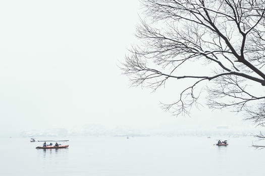 雪天西湖图片素材免费下载