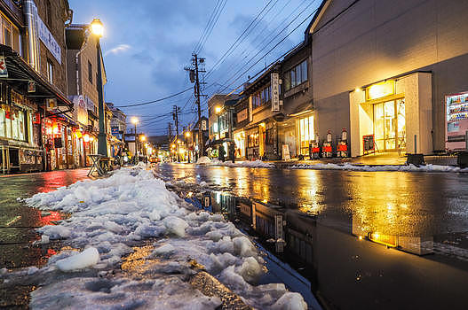 北海道小樽雪景图片素材免费下载