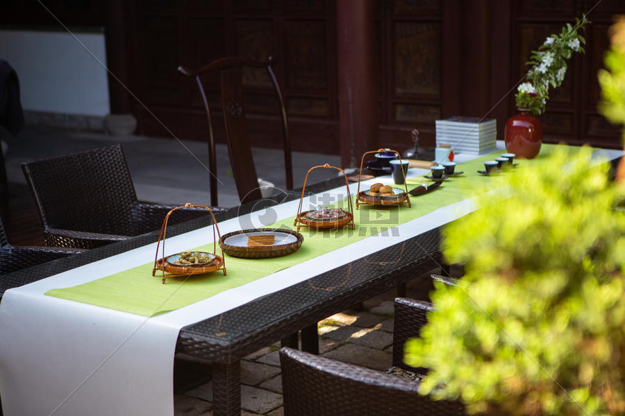 中国传统文化茶席桌面图片素材免费下载